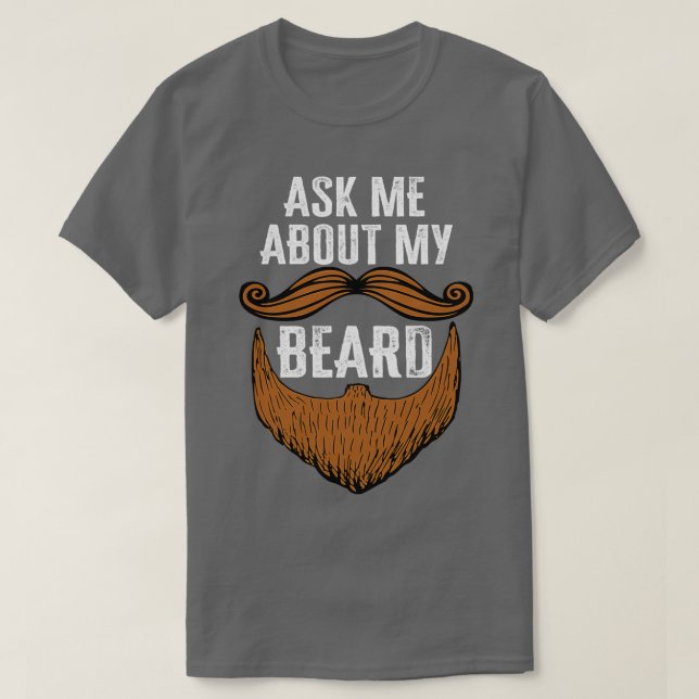 T-shirt Demandez-moi à propos de ma barbe Funny Beard bébé (Design devant)