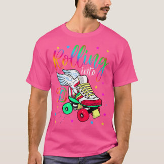 T-shirt Démarrer Dans 10 Cool 10e Anniversaire De Roller S