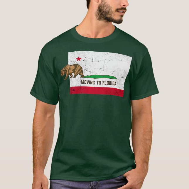 T-shirt Déménager En Floride Quittant La Californie En Dan (Devant)