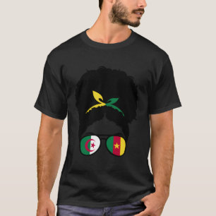 T-shirt Demi-Algérien moitié Camerounais Afro Algérie Came