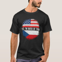 Demi-Américain Demi-Tchèque USA Drapeau République