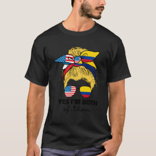 T-shirt Demi-Américain Et Colombien Amérique Amérique Colo