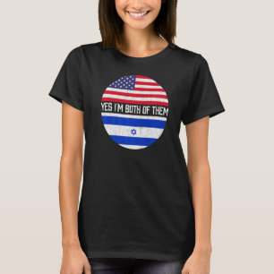 T-shirt Demi-Américain moitié Israël Drapeau Famille Hérit