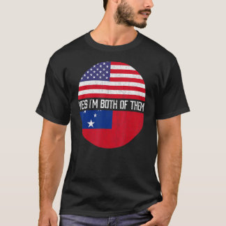 T-shirt Demi-Américain Samoan Usa Drapeau Patrimoine de la