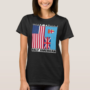 T-shirt Demi-Américaine Demi-Fijian Roots USA Fidji Iles D