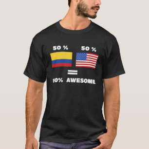 T-shirt Demi-Columbia et Demi-Américain Demi-Américain