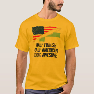 T-shirt Demi de demi d'impressionnant américain finlandais