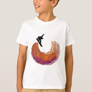T-shirt demi de tuyau de surf des neiges