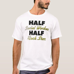 T-shirt Demi de vedette du rock de demi d'assistant social