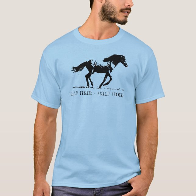 T-shirt Demi d'homme - demi de cheval (Devant)