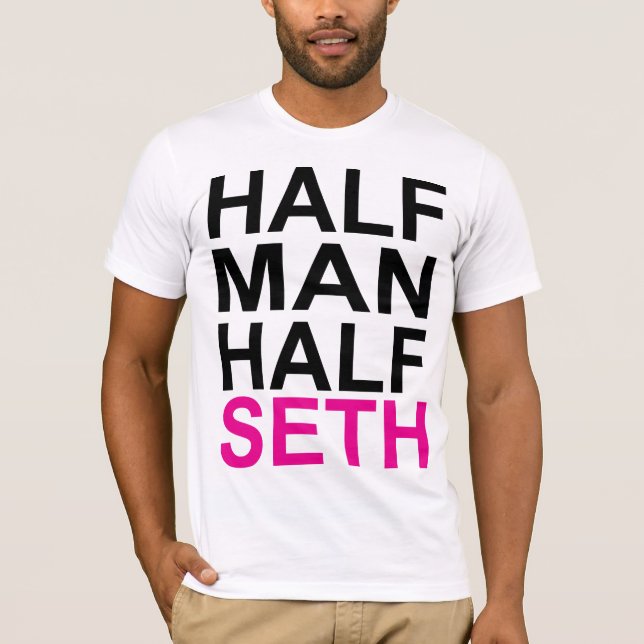 T-shirt Demi d'homme, demi de Seth - customisé (Devant)