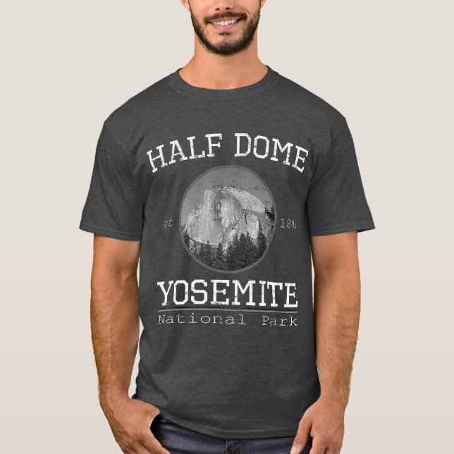 T-shirt Demi-Dôme Le Parc National Yosemite Déchiré (Devant)