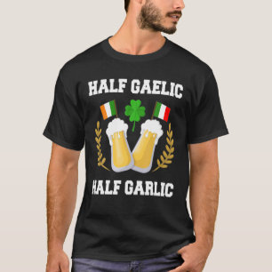 T-shirt Demi-gaélique demi-ail irlandais italien St Patri