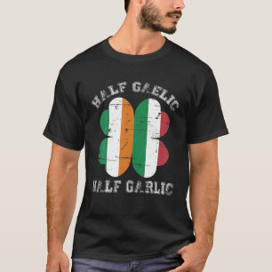 T-shirt Demi-gaélique demi-ail italien irlandais Saint Pa