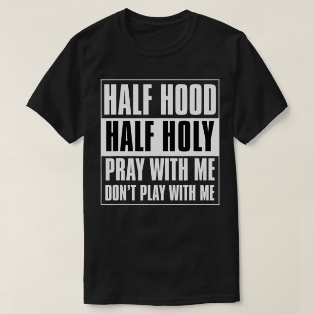 T-shirt Demi-Hood demi-saint classique conseil design (Design devant)