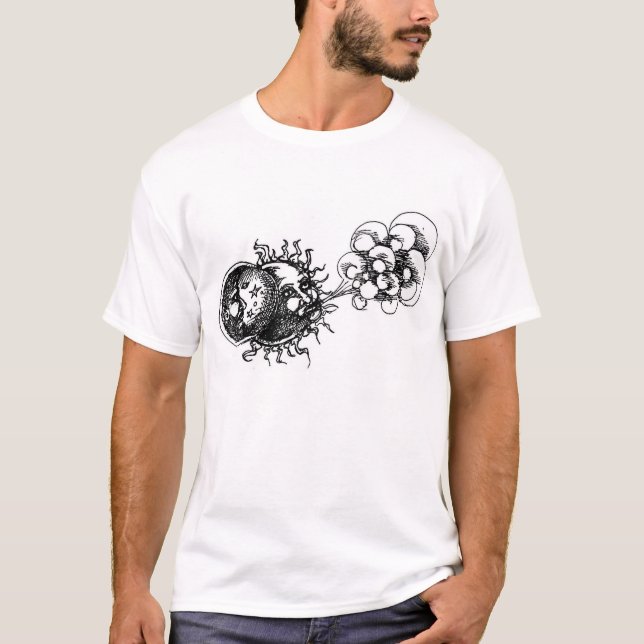 T-shirt demi-lune, soleil et vent (Devant)