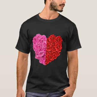 T-shirt Demi rouge demi rose