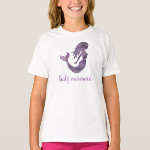 T-shirt Demi-Sirène Purple Rose fille