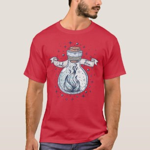 T-shirt Demiboy Fire Occulte Bottle LGBT Pride Drapeau 1