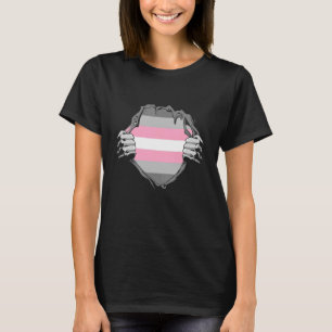 T-shirt Demigirl Pride poitrine à l'intérieur Demi Girl LG