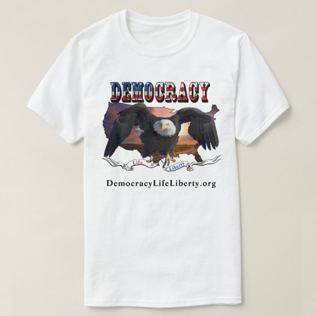 T-shirt DÉMOCRATIE Vie & Liberté (Design devant)