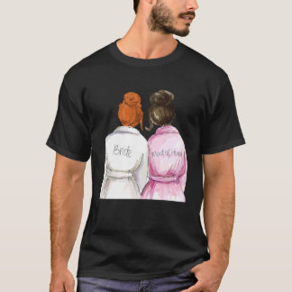 T-shirt Demoiselle d'honneur de mariage de douche de marié