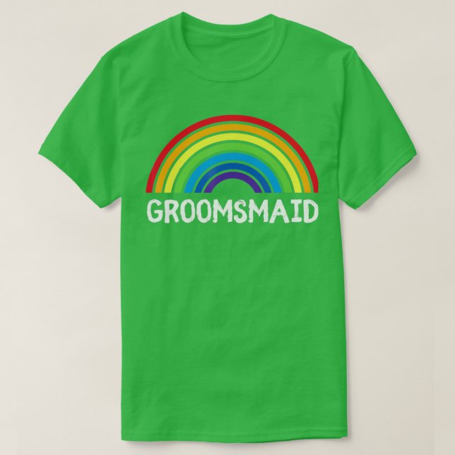 T-shirt Demoiselle d'honneur de mariage LGBT Gay cérémonie (Design devant)
