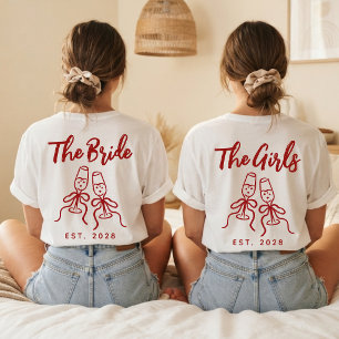 T-shirt Demoiselle d'honneur Élégante Robe de Mariée Min