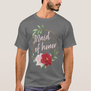 T-shirt Demoiselle d'honneur florale mariage noces douche