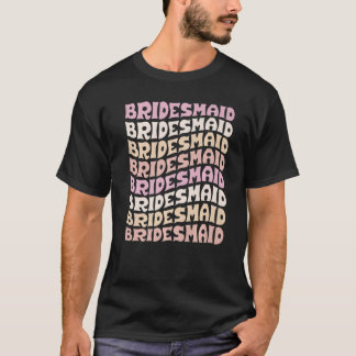 T-shirt Demoiselle d'honneur I Do Crew Rétro Enterrement d