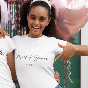 T-shirt Demoiselle d'honneur Mariage Minimaliste Chic Pers