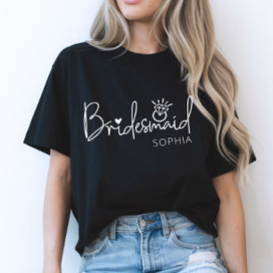 T-shirt Demoiselle d'honneur Personnalisée Tendance