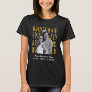 T-shirt Demoiselle d'honneur Photo Vintage Enterrement de 