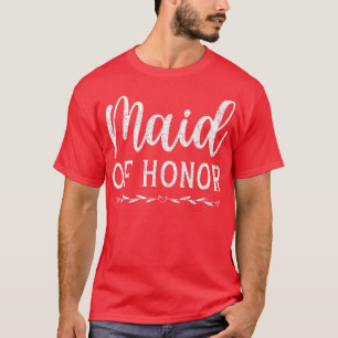 T-shirt Demoiselle d'honneur Shower Mariage Femmes Mariée 