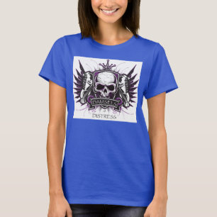 T-shirt Demoiselles de la détresse - pourpre et noir