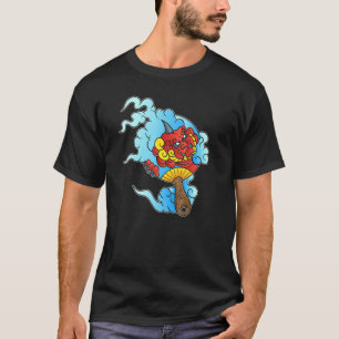 T-shirt Demon japonais à cordes de dragon style asiatique 