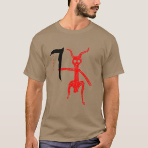 T-shirt Démon rouge avec l'arme