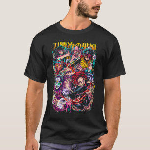 T-shirt Démon tueur Hashira & Démons Bataille Art