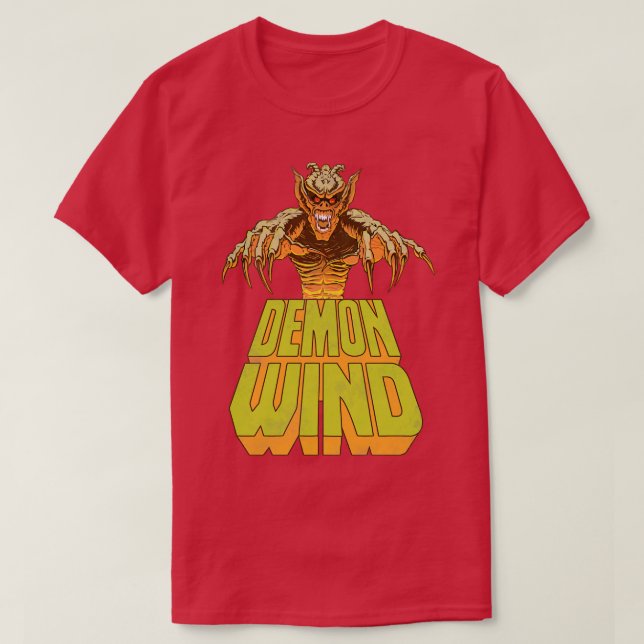 T-shirt Démon Vent Classic Cult Horror Design (Design devant)