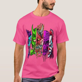 T-shirt Démons Évil Créatures d'Horreur Caractères Hallowe