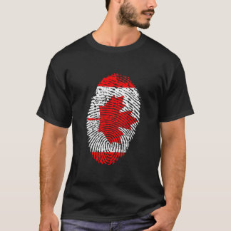 T-shirt d'empreintes digitales canadiennes
