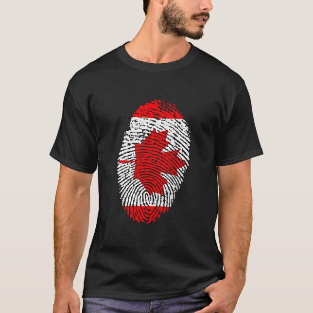 T-shirt d'empreintes digitales canadiennes (Devant)