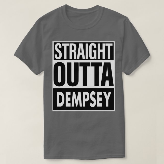 T-shirt Dempsey Nom Straight Outta Dempsey (Design devant)