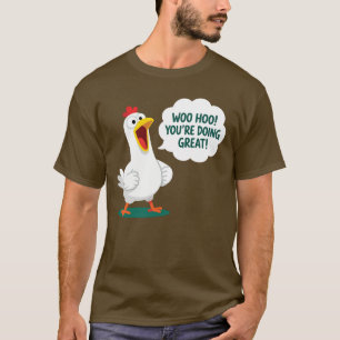 T-Shirt d'encouragement de poulet de dessin animé