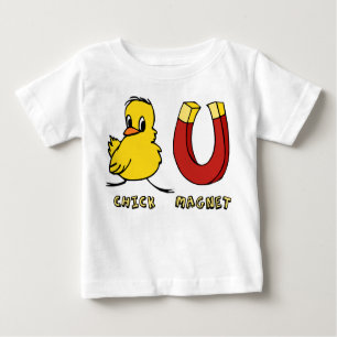 T-shirt d'enfant en bas âge d'aimant de poussin