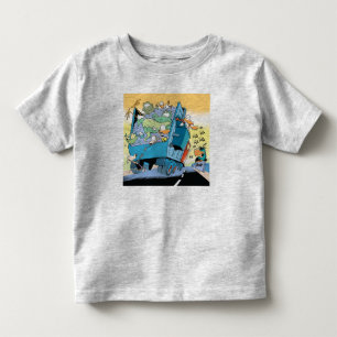 T-shirt d'enfant en bas âge de camion à ordures de