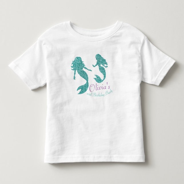 T-shirt d'enfant en bas âge de sirène avec le (Devant)