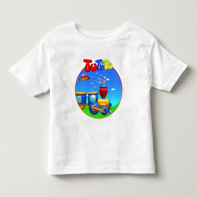 T-shirt d'enfant en bas âge de train de TuTiTu (Devant)
