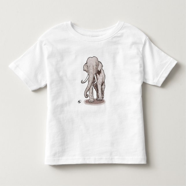 T-shirt d'enfant en bas âge d'éléphant de (Devant)