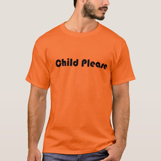 T-shirt D'enfant orange et noir svp (Devant)